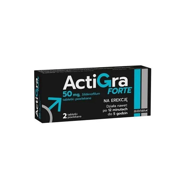 Actigra Forte 50mg, 2 tabletki
