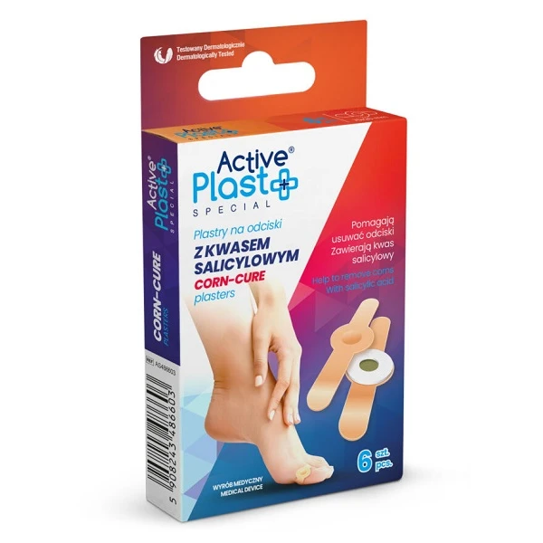 Active Plast Special, plastry na odciski, z kwasem salicylowym, 6 sztuk