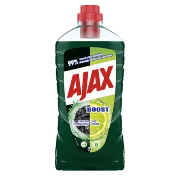 Ajax Boost, płyn uniwersalny, węgiel aktywny i limonka, 1l