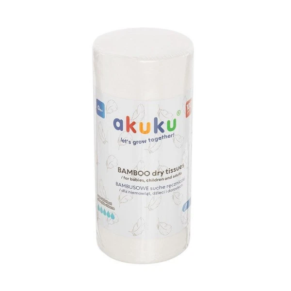 Akuku, bambusowe, jednorazowe, suche ręczniczki, A0687, 100 sztuk