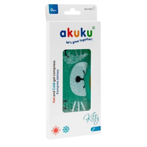 Akuku, kompres żelowy ciepło i zimno, Kitty, A0250, od urodzenia, 1 sztuka