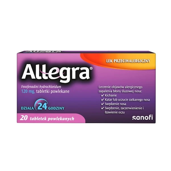 Allegra 120mg, 20 tabletek