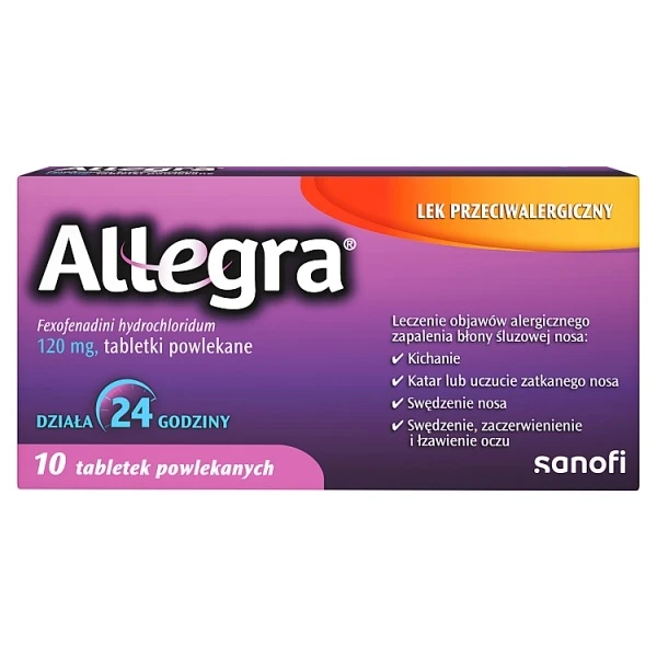 Allegra 120mg, 10 tabletek