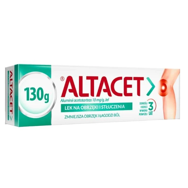 Altacet 10mg/g, żel na stłuczenia i obrzęki, 130g