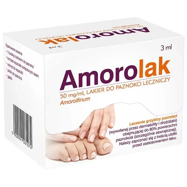 Amorolak 50mg/ml, lakier do paznokci leczniczy, 3ml