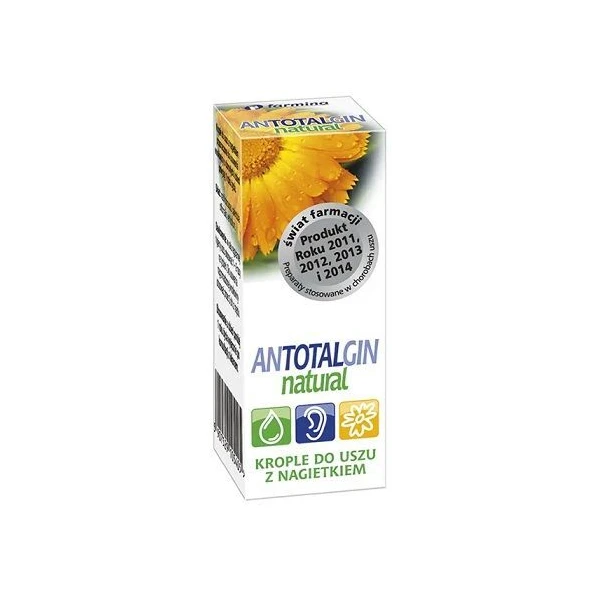 Antotalgin Natural, krople do uszu z nagietkiem, po 1 roku życia, 15g