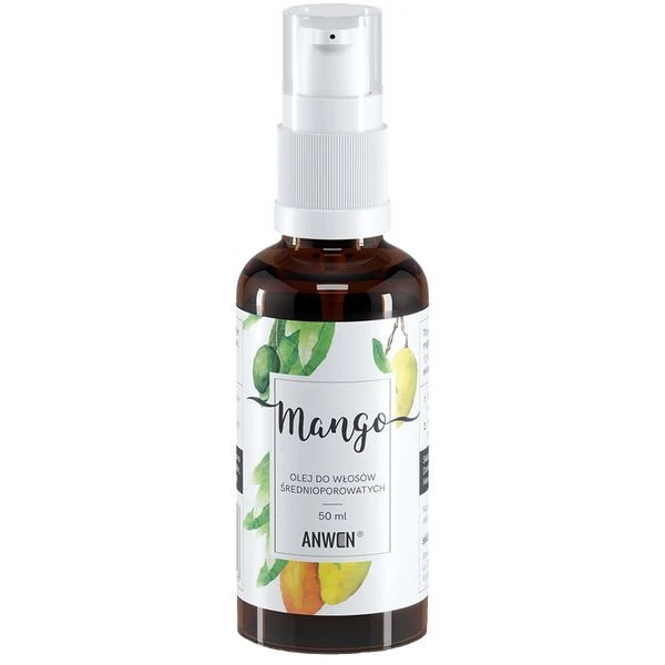 Anwen, olej mango do włosów średnioporowatych, 50ml