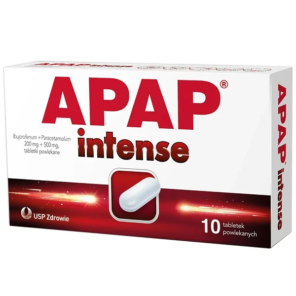 Apap intense 200mg+500mg, 10 tabletek powlekanych