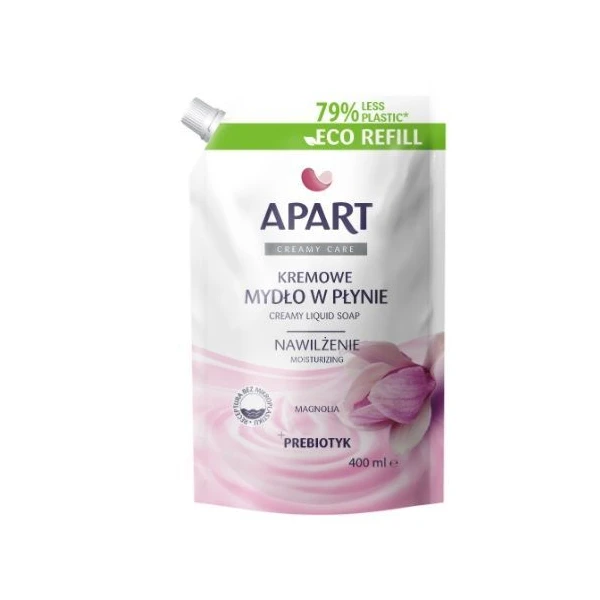 Apart, mydło w płynie kremowe, magnolia, eco-refill, 400ml
