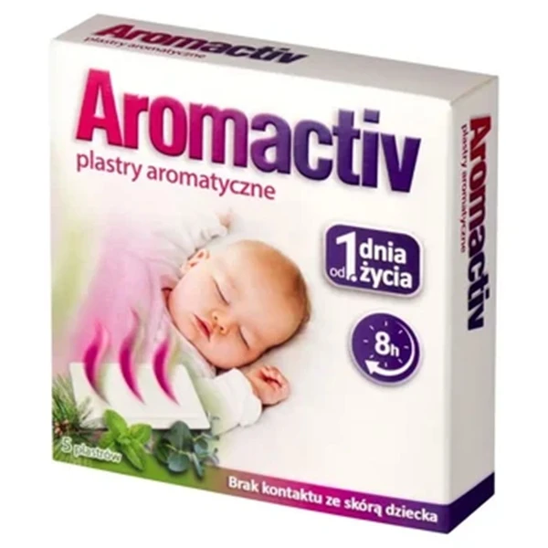 Aromactiv+, plastry aromatyczne, od urodzenia, 5 sztuk
