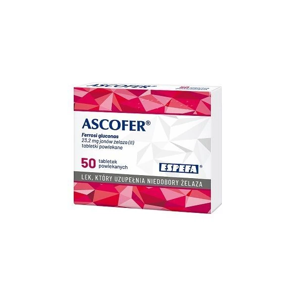 Ascofer 23,2mg, 50 tabletek powlekanych