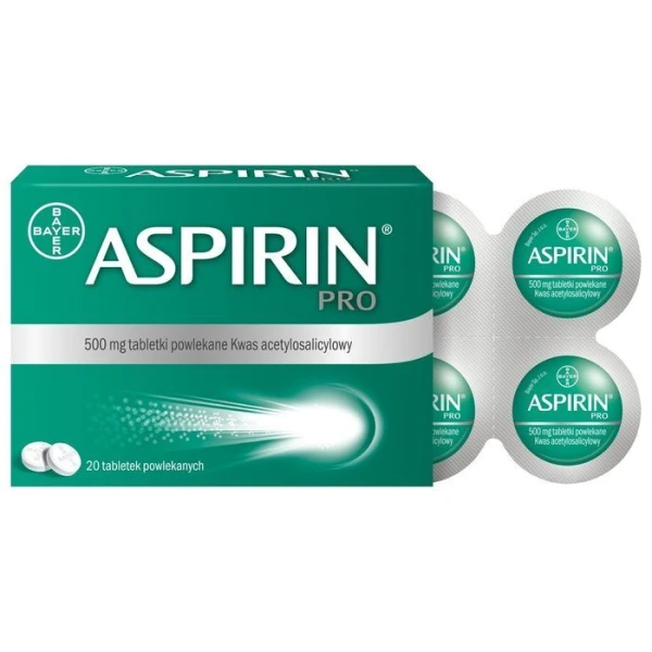 Aspirin Pro 500mg, 20 tabletek