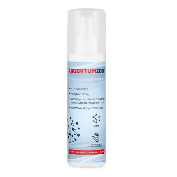 Aura Herbals, Argentum 200, spray do pielęgnacji skóry trądzikowej, 150ml