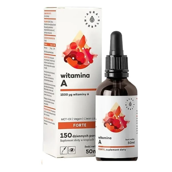 Aura Herbals, witamina A Forte, krople, 50ml