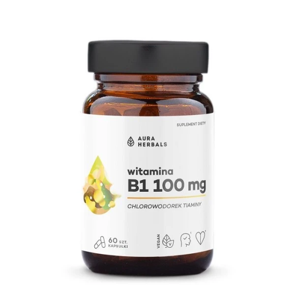 Aura Herbals, Witamina B1 100mg, 60 kapsułek