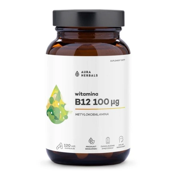 Aura Herbals, Witamina B12 100mcg, 120 kapsułek