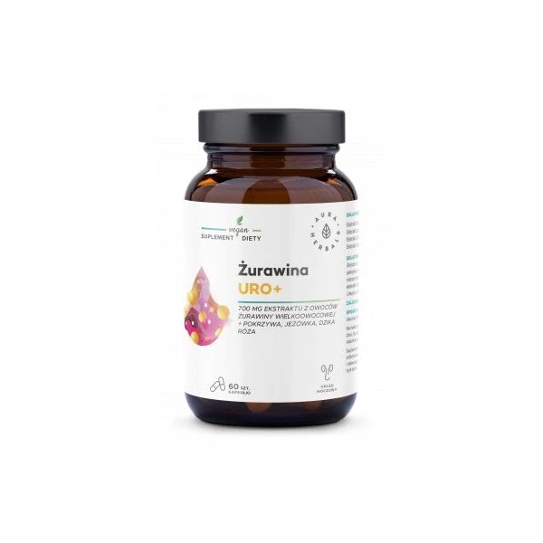 Aura Herbals, Żurawina Uro+, 60 kapsułek