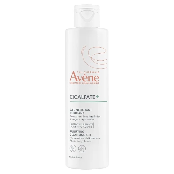 Avene Cicalfate+, oczyszczający żel do mycia, skóra wrażliwa i podrażniona, dla dorosłych, dzieci i niemowląt od 1 dnia życia, 200ml