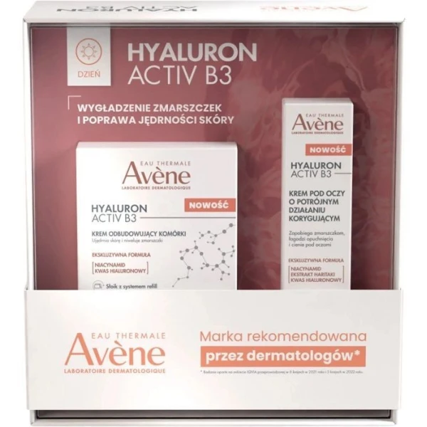 Avene Hyaluron Activ B3, krem odbudowujący komórki, na dzień, 50ml + krem pod oczy, 15ml
