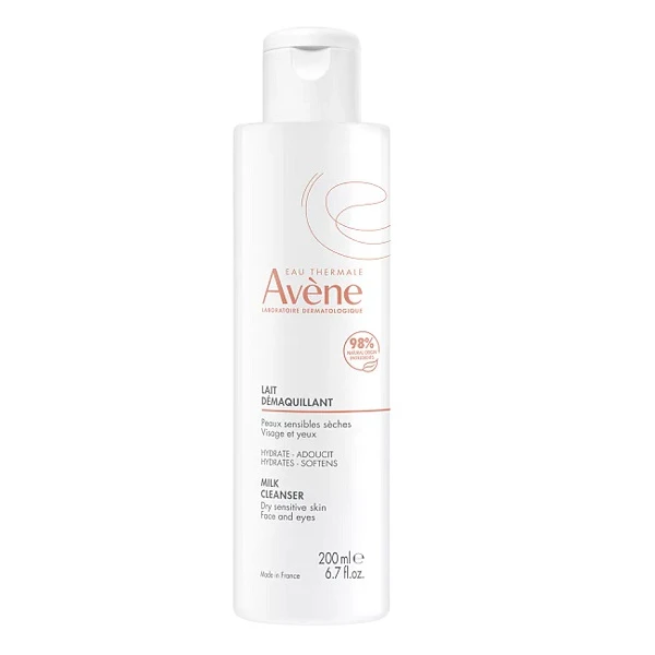 Avene, mleczko oczyszczające do demakijażu, 200ml