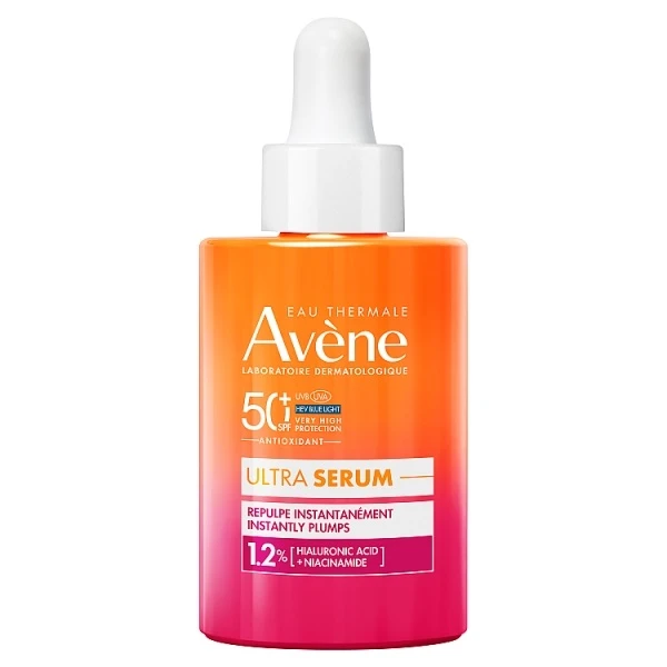 Avene Ultra Serum Repulpe, serum natychmiastowo wypełniające do twarzy, skóra wrażliwa, SPF 50, 30ml