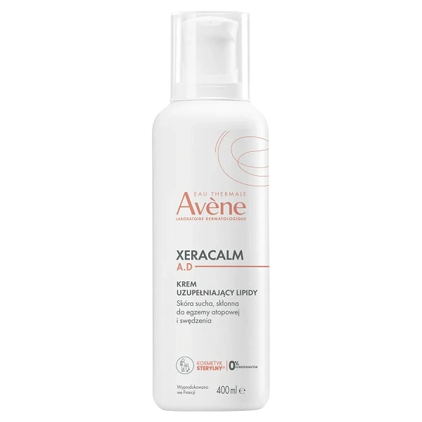 Avene XeraCalm A.D, krem do ciała uzupełniający lipidy, 400ml