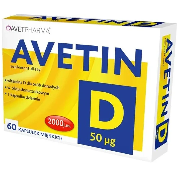 Avetin D 2000 j.m., 60 kapsułek