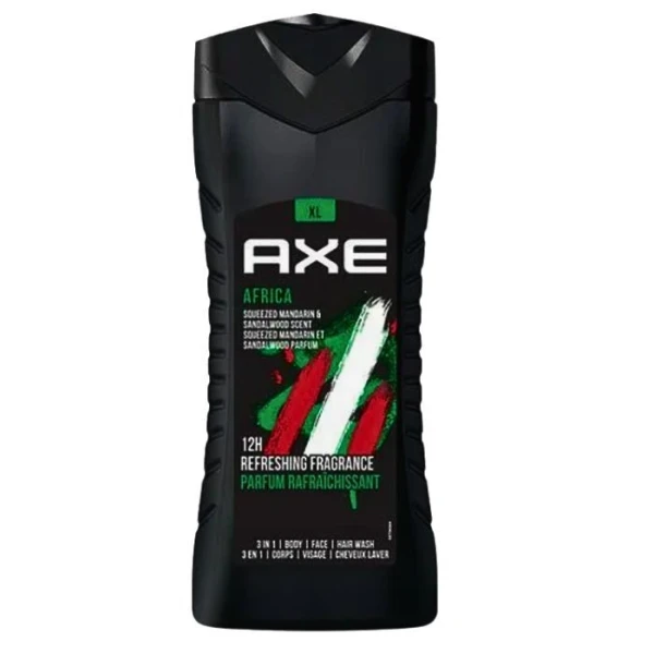Axe Africa, żel do mycia ciała, włosów i twarzy 3w1, dla mężczyzn, 400ml