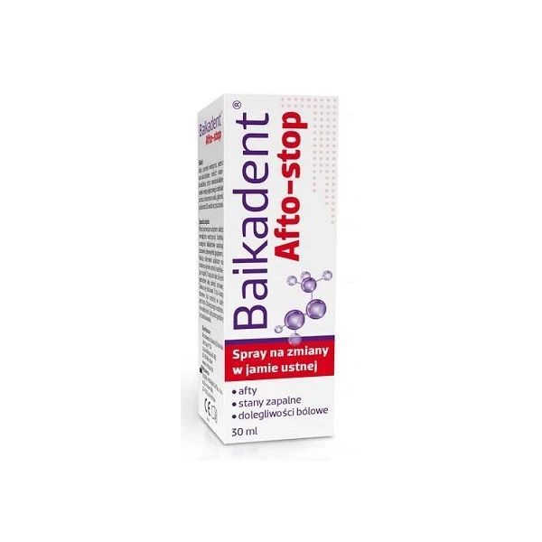 Baikadent Afto-stop, spray na zmiany w jamie ustnej, 30ml
