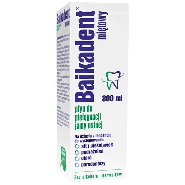 Baikadent, płyn miętowy do pielęgnacji jamy ustnej, 300ml