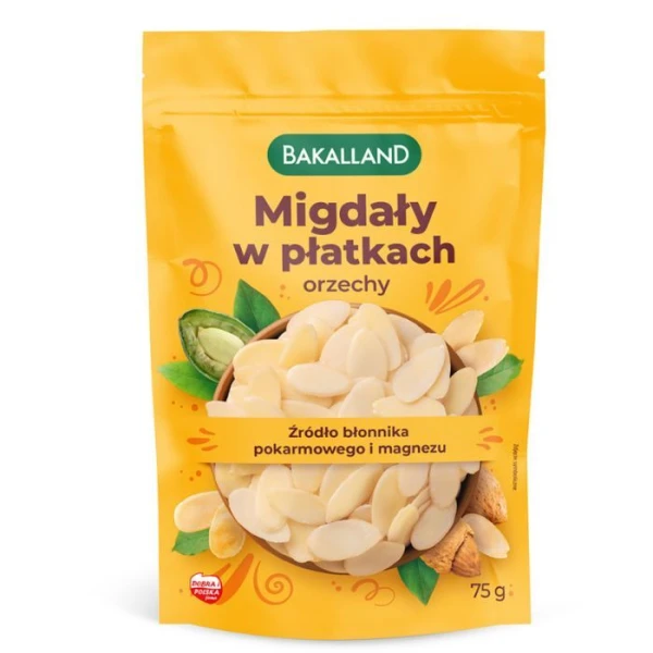 Bakalland, migdały w płatkach, 75g