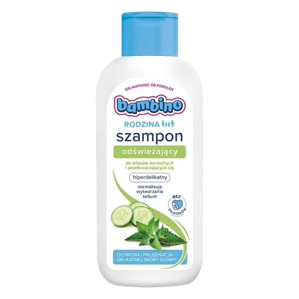 Bambino Rodzina, szampon odświeżający, włosy normalne i przetłuszczające się, 400ml
