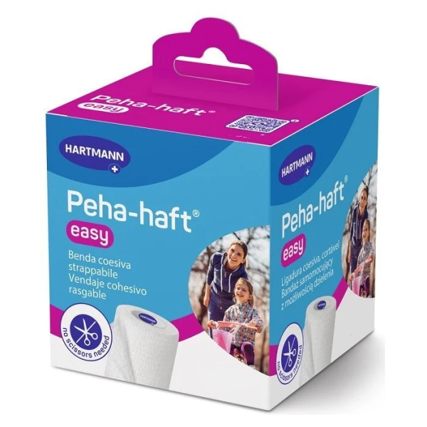 Bandaż elastyczny, Peha-haft Easy, 8cmx4m, kolor biały, 1 sztuka