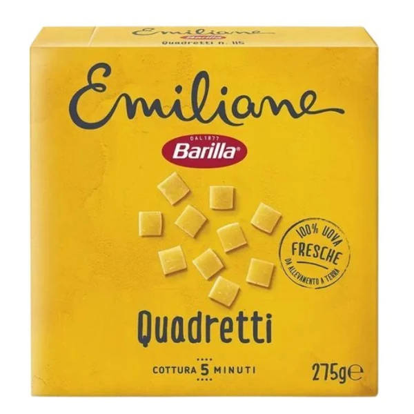 Barilla Emiliane, włoski makaron jajeczny, Quadretti, 275g