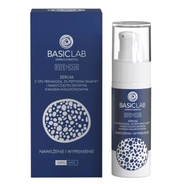 BasicLab Esteticus, Nawilżenie i Wypełnienie, serum z trehalozą 10% i 5% peptydem, 30ml