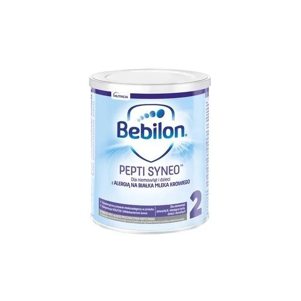 Bebilon Pepti Syneo 2, mleko następne, dla dzieci z alergią na mleko krowie, po 6 miesiącu życia, 400g