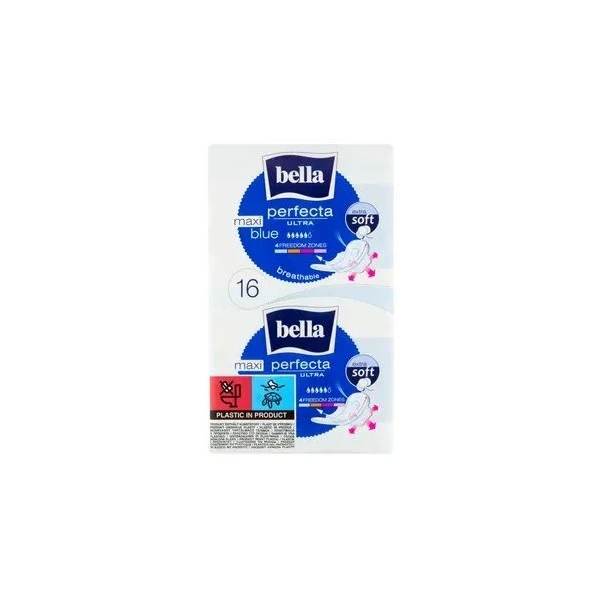 Bella Perfecta Ultra Maxi Blue, podpaski ze skrzydełkami, 16 sztuk