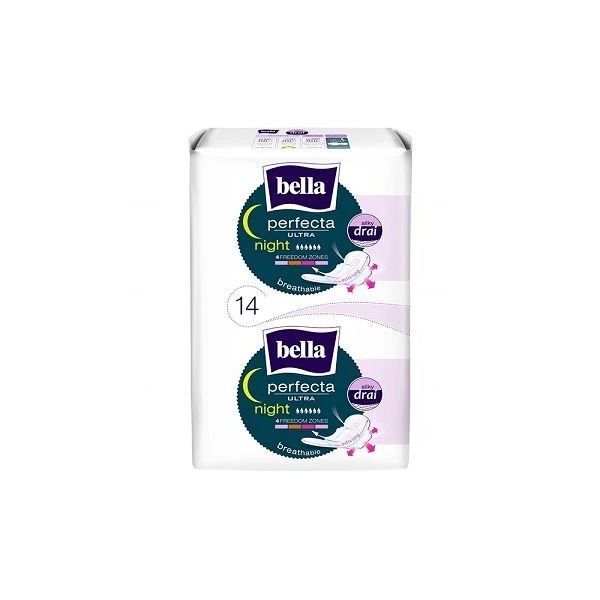 Bella Perfecta Ultra Night, podpaski ze skrzydełkami, 14 sztuk