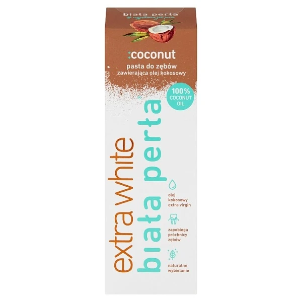 Biała Perła Extra White, wybielająca pasta do zębów, Coconut, 75ml