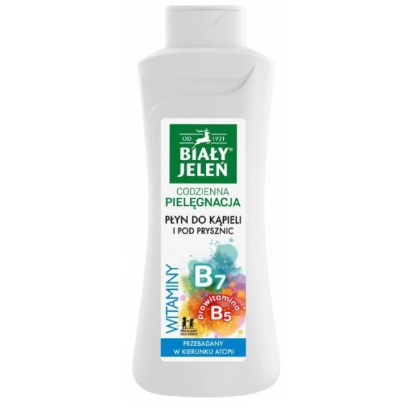 Biały Jeleń, Codzienna Pielęgnacja, płyn do kąpieli i pod prysznic, z witaminami, 750ml
