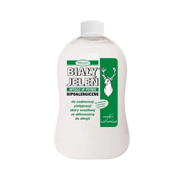 Biały Jeleń, mydło w płynie, dla skóry wrażliwej, zapas, 500ml