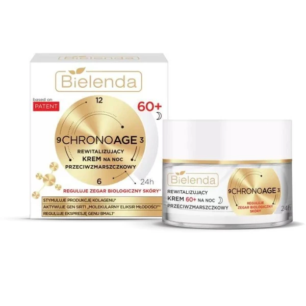 Bielenda Chrono Age, rewitalizujący krem przeciwzmarszczkowy 60+, na noc, 50ml