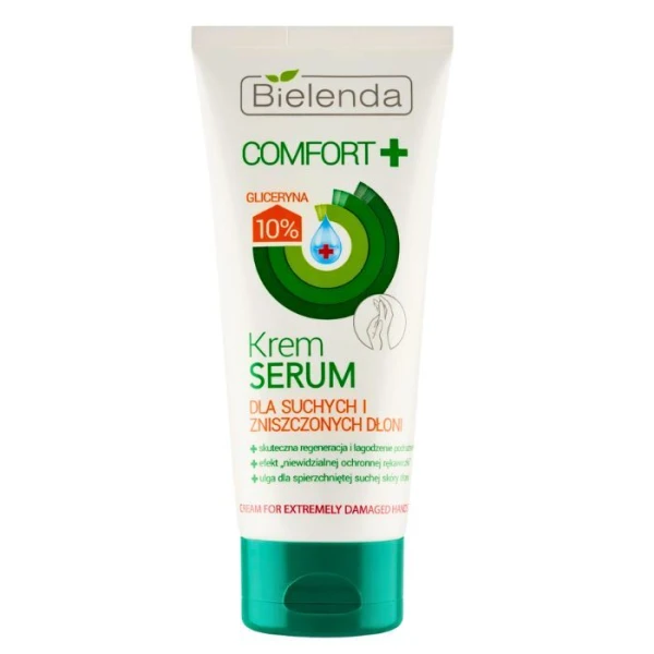 Bielenda Comfort+, krem-opatrunek dla ekstremalnie zniszczonych dłoni, 75ml