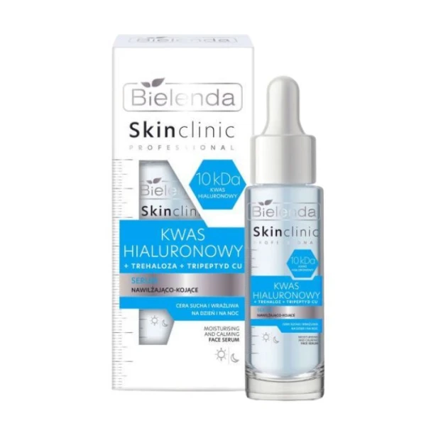 Bielenda Skin Clinic Professional, Kwas Hialuronowy, serum nawilżająco-kojące, 30ml