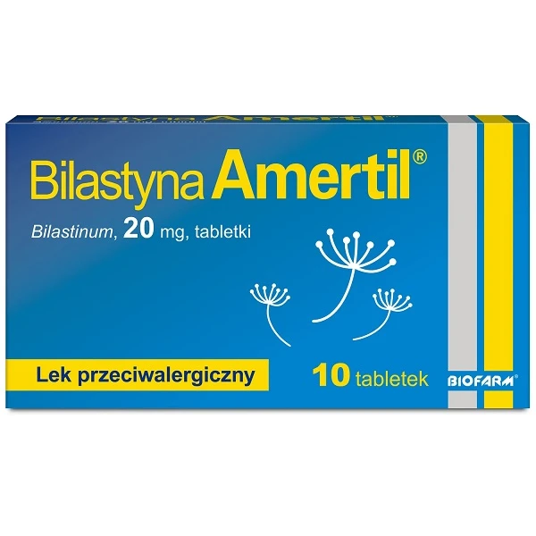 Bilastyna Amertil 20mg, 10 tabletek