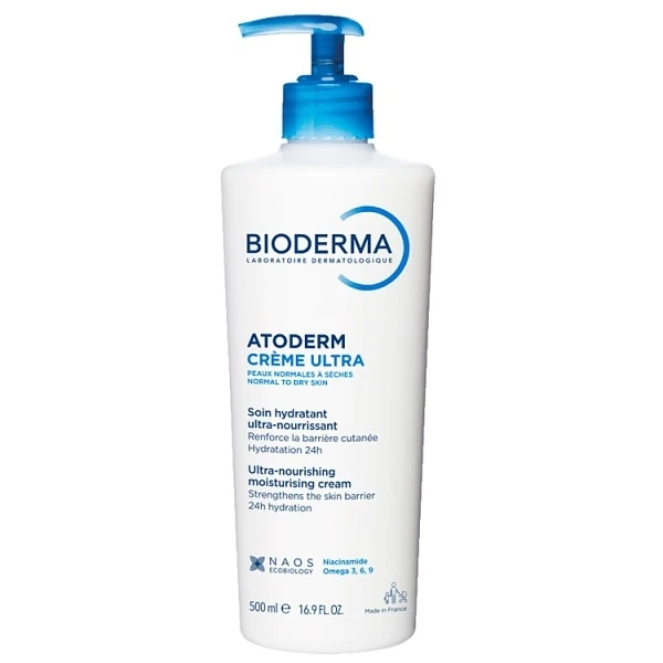 Bioderma Atoderm Creme Ultra, ultranawilżający i wzmacniający krem, skóra normalna i sucha, 500ml