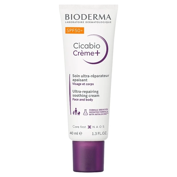 Bioderma Cicabio, krem naprawczo-kojący SPF 50+, 40ml