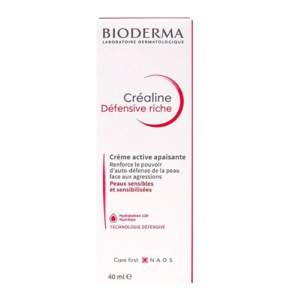 Bioderma Crealine Defensive Riche, krem do skóry wrażliwej i uwrażliwionej, 40ml