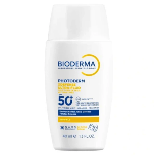 Bioderma Photoderm XDefense Ultra-Fluid, ochronny ultralekki fluid SPF 50+, bezbarwny, 40ml
