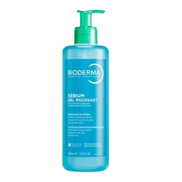 Bioderma Sebium Gel Moussant, żel oczyszczający, skóra tłusta i mieszana, 400ml